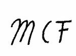 Indiscernible: monogram (Read as: MCF)