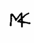 Indiscernible: monogram (Read as: MK)