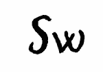 Indiscernible: monogram (Read as: SW)