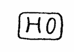 Indiscernible: monogram (Read as: HO)