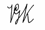 Indiscernible: monogram (Read as: JGK, VGK)