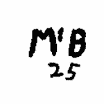 Indiscernible: monogram (Read as: MCB)