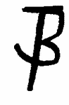 Indiscernible: monogram, symbol or oriental (Read as: TB, BT, B, FB, J)