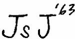 Indiscernible: monogram (Read as: JSJ)