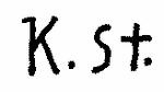Indiscernible: monogram (Read as: KST)