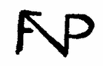 Indiscernible: monogram (Read as: FNP, FP)