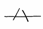 Indiscernible: monogram (Read as: A)