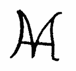 Indiscernible: monogram (Read as: AMA)