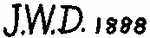 Indiscernible: monogram (Read as: JWD)