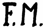 Indiscernible: monogram (Read as: FM)