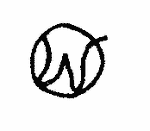 Indiscernible: monogram (Read as: OW, W)
