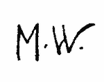 Indiscernible: monogram (Read as: MW)