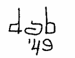Indiscernible: monogram (Read as: DAB)