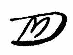 Indiscernible: monogram (Read as: MD, M, DM)