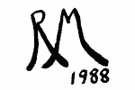 Indiscernible: monogram (Read as: RM)