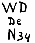 Indiscernible: monogram (Read as: WD, WDDEN)