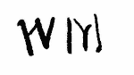 Indiscernible: monogram (Read as: WM)