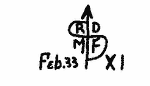 Indiscernible: monogram, symbol or oriental (Read as: RDMF)