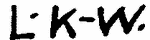 Indiscernible: monogram (Read as: LKW)