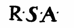 Indiscernible: monogram (Read as: RSA)