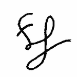 Indiscernible: monogram (Read as: EF, EL, EJ, FJ, )