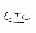Indiscernible: monogram (Read as: ETC)