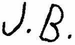 Indiscernible: monogram (Read as: JB)