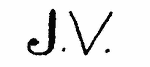 Indiscernible: monogram (Read as: JV)
