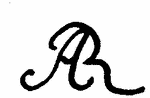 Indiscernible: monogram (Read as: AR)
