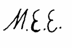 Indiscernible: monogram (Read as: MEE)
