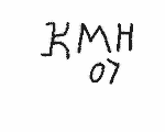 Indiscernible: monogram (Read as: KMH)