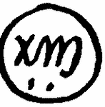 Indiscernible: monogram (Read as: XM)