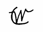 Indiscernible: monogram (Read as: CW, WC, W)