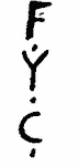 Indiscernible: monogram (Read as: FYC)