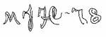 Indiscernible: monogram, illegible (Read as: MJH)