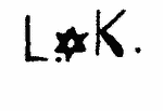 Indiscernible: monogram (Read as: LK)