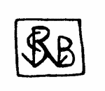 Indiscernible: monogram, symbol or oriental (Read as: RB, CRB, BB, CBB)