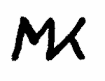 Indiscernible: monogram (Read as: MK, M)