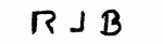 Indiscernible: monogram (Read as: RJB)