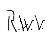 Indiscernible: monogram (Read as: RWV)