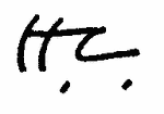 Indiscernible: monogram (Read as: HL, HC)
