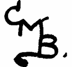 Indiscernible: monogram (Read as: CMB)