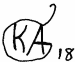 Indiscernible: monogram (Read as: KA)