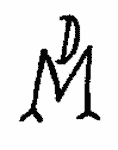 Indiscernible: monogram (Read as: DM, MD)