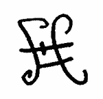 Indiscernible: monogram, symbol or oriental (Read as: H, ECH, FC, TC)