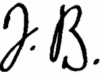 Indiscernible: monogram (Read as: JB)