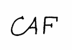Indiscernible: monogram (Read as: CAF)