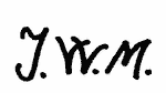 Indiscernible: monogram (Read as: JWM)