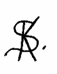 Indiscernible: monogram, symbol or oriental (Read as: GSK, KS, SK)