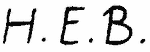 Indiscernible: monogram (Read as: HEB)